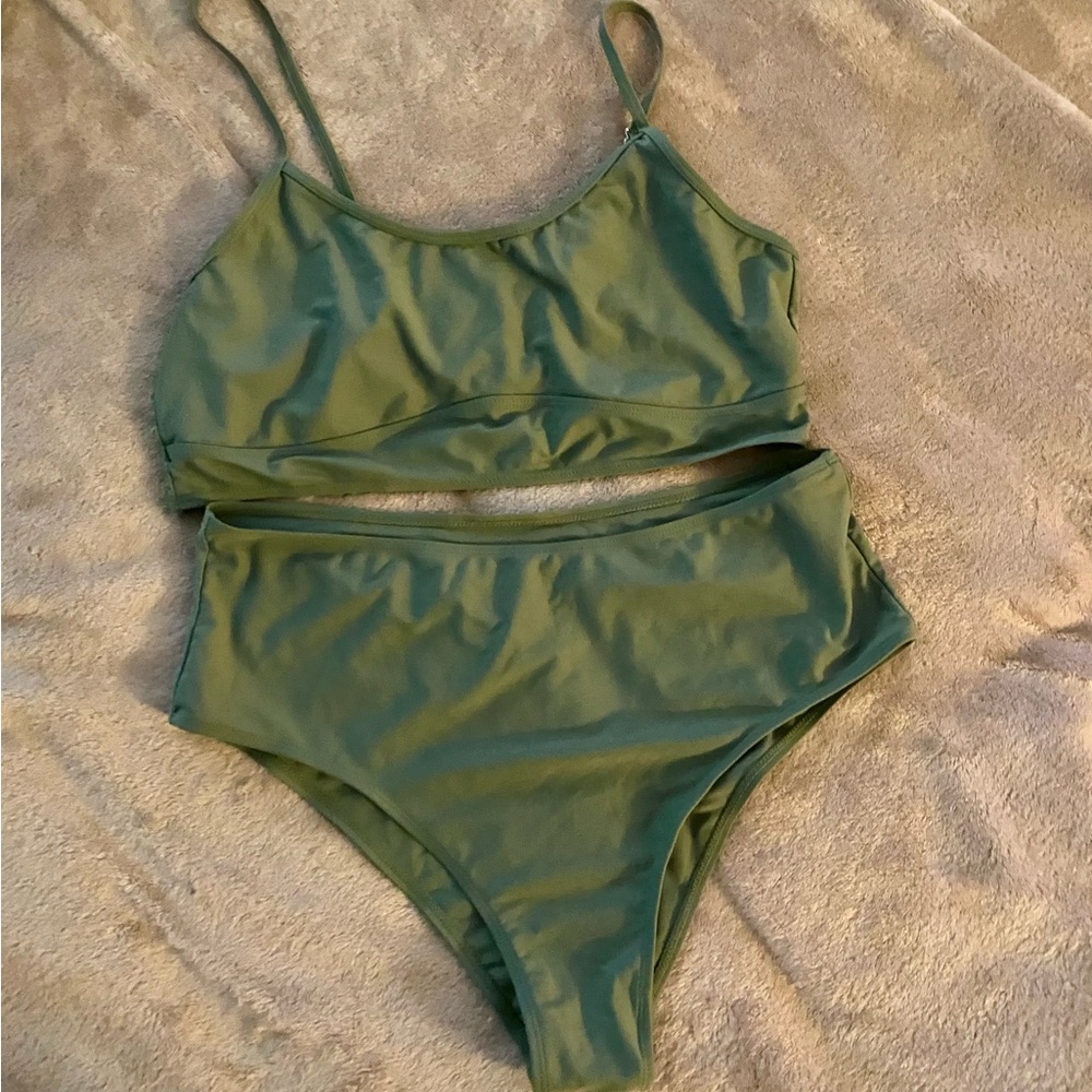 SHEIN Olive Green Bikini Set